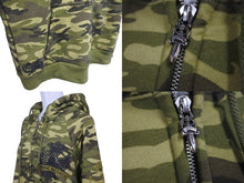 Load image into Gallery viewer, CHROME HEARTS クロムハーツ ホースシュー パーカー ダガージップ コットン ポリエステル カモフラ シルバー金具 美品 中古 64589