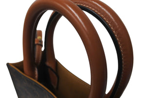 極美品 CELINE セリーヌ ミニバーティカルカバ 2WAYショルダーバッグ 194372BZK04LU トリオンフキャンバス 中古 64595