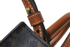 極美品 CELINE セリーヌ ミニバーティカルカバ 2WAYショルダーバッグ 194372BZK04LU トリオンフキャンバス 中古 64595