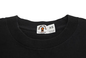 A BATHING APE × KAWS アベイシングエイプ カウズ 半袖Ｔシャツ サイズXS ブラック コットン ベイプ スター 美品 中古 64600