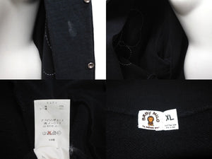A BATHING APE BABY MIRO ベイプ アベイシング エイプ KAWS カウズ ミロ アウター スタジャン サイズ XL ブラック 中古 美品 64602