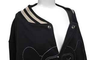 A BATHING APE BABY MIRO ベイプ アベイシング エイプ KAWS カウズ ミロ アウター スタジャン サイズ XL ブラック 中古 美品 64602