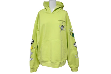 CHROME HEARTS MATTY BOY クロムハーツ マッティ ボーイ グラフィティアート パーカー Mサイズ イエローグリーン 中古 64604