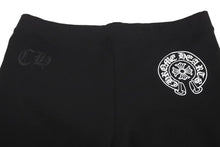 Load image into Gallery viewer, 新品未使用品 CHROME HEARTS クロムハーツ レギンス パンツ ホースシュー サイドロゴ  M ブラック ホワイト 中古 64607