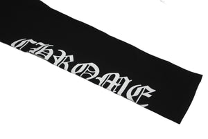 新品未使用品 CHROME HEARTS クロムハーツ レギンス パンツ ホースシュー サイドロゴ  M ブラック ホワイト 中古 64607