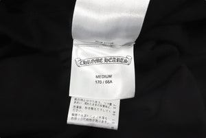 新品未使用品 CHROME HEARTS クロムハーツ レギンス パンツ ホースシュー サイドロゴ  M ブラック ホワイト 中古 64607