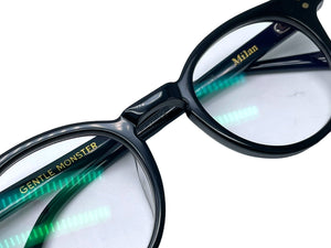 GENTLE MONSTER ジェントルモンスター Milan メガネ ブラック プラスチック ミラン オーバル アイウェア 眼鏡 美品 中古 64608