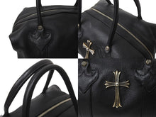 Load image into Gallery viewer, 新品未使用 CHROME HEARTS クロムハーツ モニカ ハンドバッグ ラージクロス ブラック カーフ シルバー金具 2024年購入 中古 64609