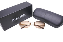 画像をギャラリービューアに読み込む, CHANEL シャネル リムレス ココマーク サングラス ブラウン メタル アイウェア 小物 ロゴ メガネ 55☐16 4099 中古 64610