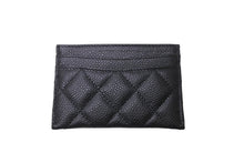 画像をギャラリービューアに読み込む, 新品同様 CHANEL シャネル カードケース パスケース ココマーク キャビアスキン ランダム番台 ブラック ゴールド金具 中古 64613