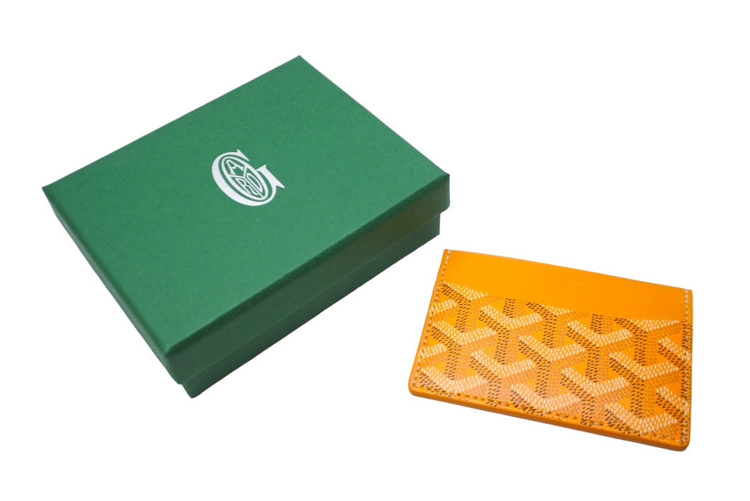 新品未使用 GOYARD ゴヤール サンシュルピス カードケース STSULPPMLTY08CL08X イエロー 中古 64618