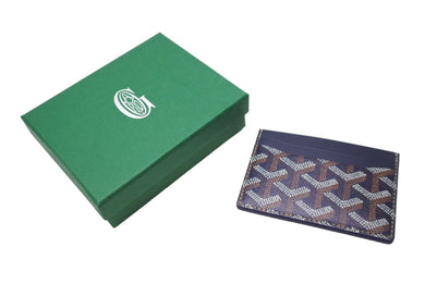 新品未使用 GOYARD ゴヤール サンシュルピス カードケース STSULPPMLTY51CL51X ネイビー 中古 64620