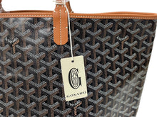 Load image into Gallery viewer, 新品未使用 GOYARD ゴヤール サンルイPM トートバッグ STLOUIPMLTY09CL09P PVCコーティングキャンバス ブラウン 中古 64621