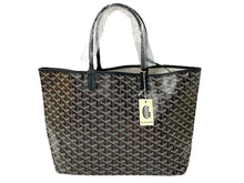 Load image into Gallery viewer, 新品未使用 GOYARD ゴヤール サンルイPM トートバッグ STLOUIPMLTY09CL09P PVCコーティングキャンバス ブラック 中古 64624