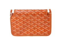 Load image into Gallery viewer, 新品未使用 GOYARD ゴヤール プリュメ ショルダーバッグ ポーチウォレット オレンジ PVC レザー シルバー金具 中古 64625