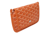Load image into Gallery viewer, 新品未使用 GOYARD ゴヤール プリュメ ショルダーバッグ ポーチウォレット オレンジ PVC レザー シルバー金具 中古 64625