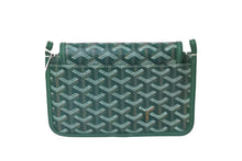 Load image into Gallery viewer, 新品未使用 GOYARD ゴヤール プリュメ ショルダーバッグ ポーチウォレット グリーン PVC レザー シルバー金具 中古 64626