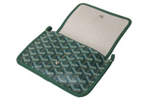 Load image into Gallery viewer, 新品未使用 GOYARD ゴヤール プリュメ ショルダーバッグ ポーチウォレット グリーン PVC レザー シルバー金具 中古 64626