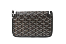 Load image into Gallery viewer, 新品未使用 GOYARD ゴヤール プリュメ ショルダーバッグ ポーチウォレット ブラック PVC レザー シルバー金具 中古 64627