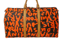 Load image into Gallery viewer, 極美品 LOUIS VUITTON ルイヴィトン モノグラム グラフィティ キーポル50 ボストン スプラウス オレンジ M93699 中古 64633
