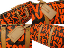 Load image into Gallery viewer, 極美品 LOUIS VUITTON ルイヴィトン モノグラム グラフィティ キーポル50 ボストン スプラウス オレンジ M93699 中古 64633