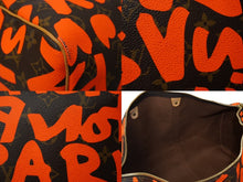 Load image into Gallery viewer, 極美品 LOUIS VUITTON ルイヴィトン モノグラム グラフィティ キーポル50 ボストン スプラウス オレンジ M93699 中古 64633