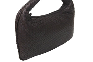 極美品 BOTTEGA VENETA ボッテガヴェネタ イントレチャート ホーボー ワンショルダーバッグ レザー ブラウン ゴールド金具 中古 64637