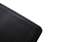 画像をギャラリービューアに読み込む, PORSCHE DESIGN ポルシェデザイン カードケース 名刺入れ 薄型 コンパクト エンボス加工 ブラック レザー シルバー金具 美品 中古 64645