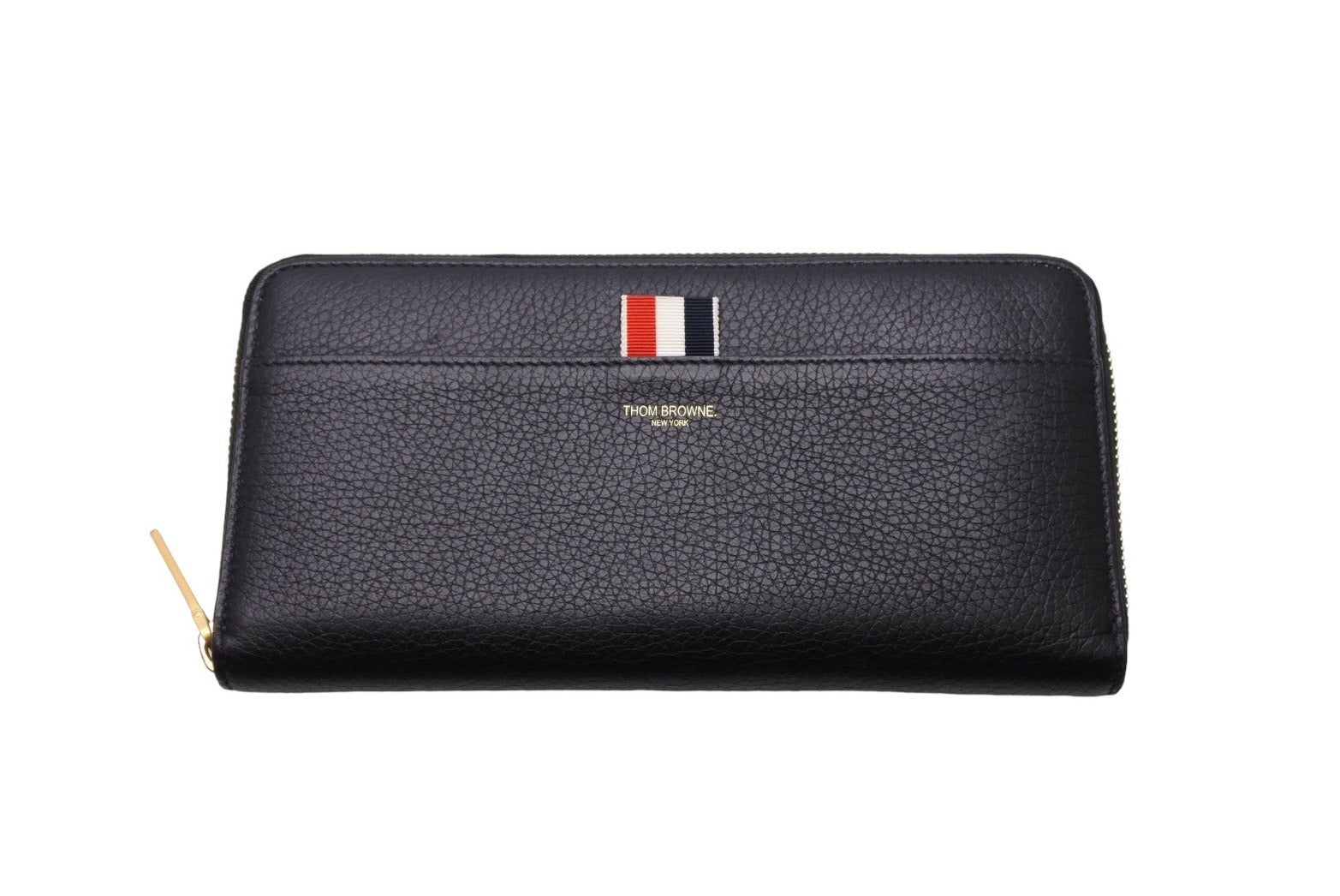 THOM BROWNE ブラックレザー長財布 THOM BROWNE 美品 トムブラウン 長財布 FAW012A-00198 001