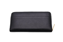 画像をギャラリービューアに読み込む, THOM BROWNE トムブラウン 長財布 ラウンドファスナー ストライプロゴ ブラック レッド FAW012A 00198 美品 中古 64646