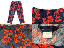 画像をギャラリービューアに読み込む, 極美品 APPLEBUM アップルバム セットアップ フラワー柄 サイズXL ポリエステル ブルー レッド ネイビー 中古 64651