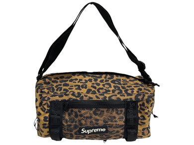 Supreme シュプリーム ショルダーバッグ 肩掛けバック レオパード ヒョウ柄 ファスナー 黒 美品 中古 64652 
