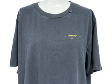 画像をギャラリービューアに読み込む, OFFWHITE オフホワイト 半袖Ｔシャツ ロゴ バックティアグラフィロー OMAA027F19185010 ブラック イエロー サイズL 美品 中古 64669 