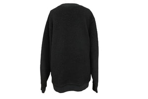 Supreme シュプリーム 17AW POLARTEC Deep Pile Crewneck スウェット トレーナー サイズL ブラック ポリエステル ボア 良品 中古 64670 