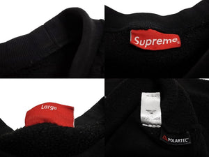 Supreme シュプリーム 17AW POLARTEC Deep Pile Crewneck スウェット トレーナー サイズL ブラック ポリエステル ボア 良品 中古 64670 