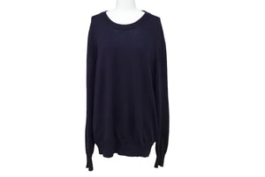 Maison Margiela メゾン マルジェラ セーター エルボーパッチニット S50HA0870 サイズ1 ネイビー 良品 中古 64677