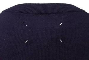 Maison Margiela メゾン マルジェラ セーター エルボーパッチニット S50HA0870 サイズ1 ネイビー 良品 中古 64677
