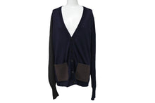 画像をギャラリービューアに読み込む, Maison Margiela メゾン マルジェラ ニット セーター カーディガン トップス サイズM ネイビー ブラウン 美品 中古 64679