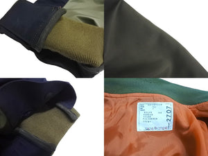 sacai サカイ ドッキング ボンバージャケット ブルゾン サイズ4 ナイロン 22-02707M カーキ ネイビー オレンジ 良品 中古 64680 