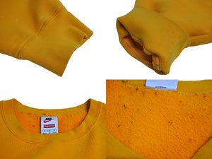 Supreme Nike シュプリーム ナイキ 長袖トレーナー 刺繍ロゴ トップス クールネック サイズL 20D11C1 オレンジ 良品 中古 64686 