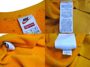 Supreme Nike シュプリーム ナイキ 長袖トレーナー 刺繍ロゴ トップス クールネック サイズL 20D11C1 オレンジ 良品 中古 64686 