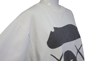 A BATHING APE × KAWS アベイシングエイプ カウズ 半袖Ｔシャツ サイズM オールドエイプ ヴィンテージ ホワイト コットン 美品 中古 64696