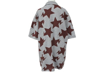 画像をギャラリービューアに読み込む, A BATHING APE アベイシングエイプ スタースター ポロシャツ コットングレー ワインレッド サイズL 美品 中古 64697 