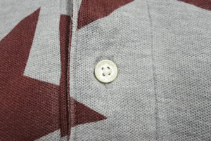 A BATHING APE アベイシングエイプ スタースター ポロシャツ コットングレー ワインレッド サイズL 美品 中古 64697 