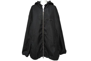 極美品 PRADA プラダ ナイロンジャケット トライアングルロゴ サイズXL SGC057 S221 11FC リナイロン ブラック 中古 64699
