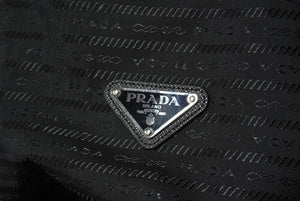 極美品 PRADA プラダ ナイロンジャケット トライアングルロゴ サイズXL SGC057 S221 11FC リナイロン ブラック 中古 64699
