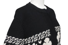 画像をギャラリービューアに読み込む, 極美品 CHANEL シャネル カシミヤ カーディガン ブラック ホワイト P63147K48819 ココマーク ロゴ トップス サイズ36 中古 64700