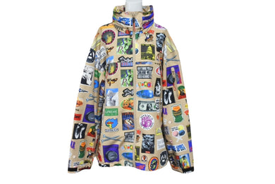 未使用 Supreme GORETEX シュプリーム ゴアテックス ステッカー シェル ジャケット サイズL ベージュ マルチカラー 中古 64703 
