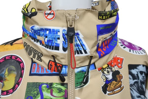 未使用 Supreme GORETEX シュプリーム ゴアテックス ステッカー シェル ジャケット サイズL ベージュ マルチカラー 中古 64703 