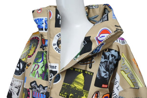 未使用 Supreme GORETEX シュプリーム ゴアテックス ステッカー シェル ジャケット サイズL ベージュ マルチカラー 中古 64703 